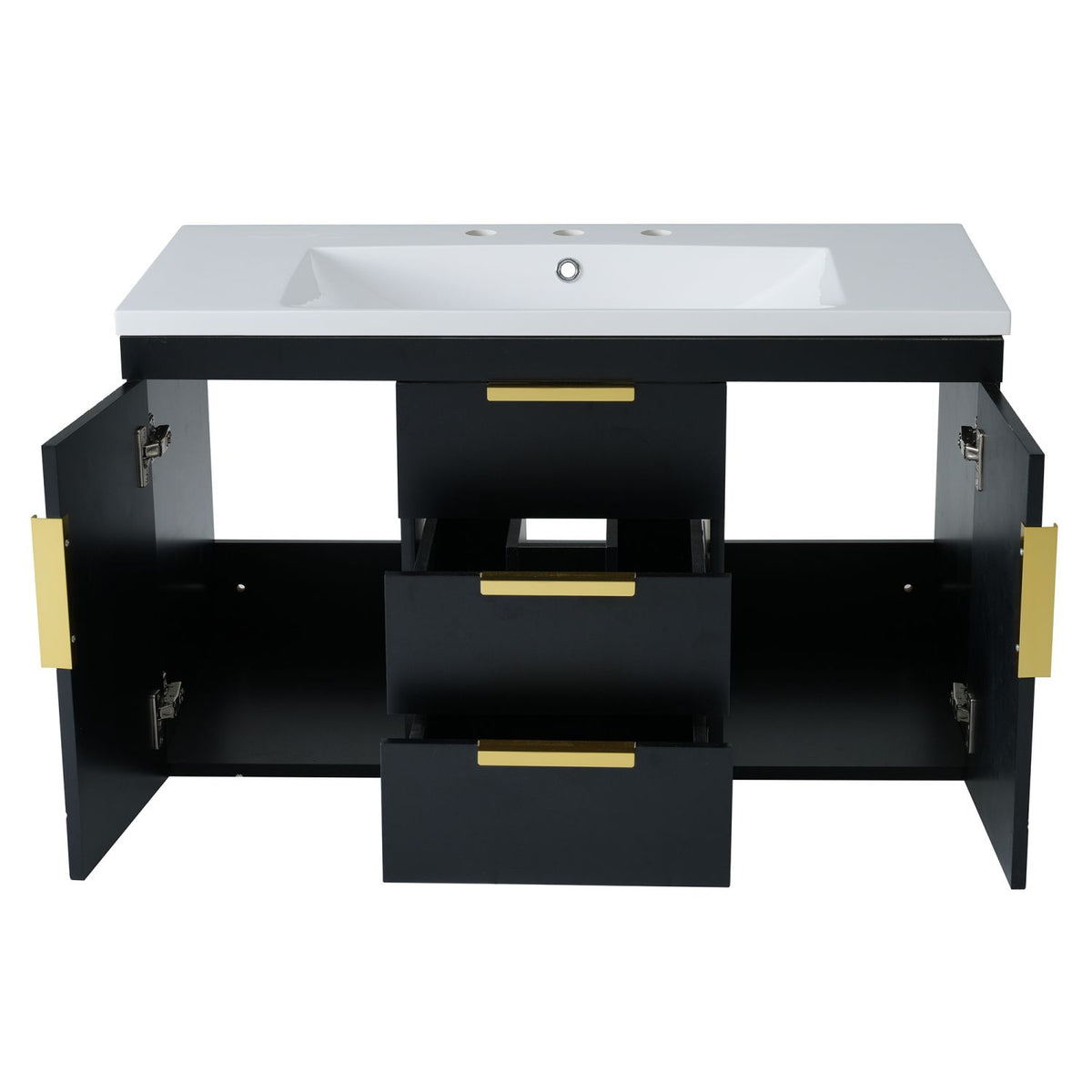 36'' Wall Mounted Bathroom Vanity with Resin Sink, Floating Bathroom Storage Cabinet with 2 Drawers (Same as N710S236003B)