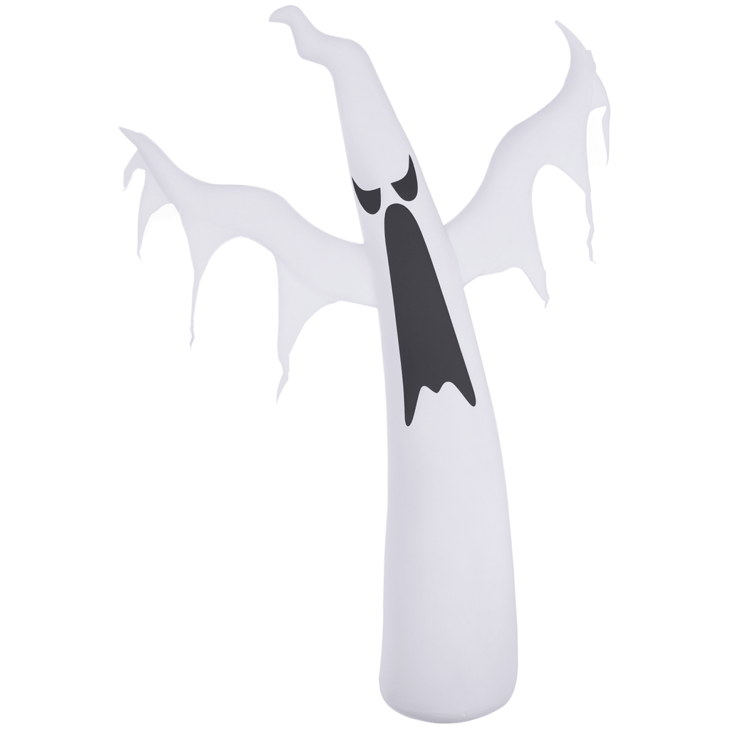 Halloween Inflatables Outdoor Decorations White Ghost, Light Up Blow Up Yard Decor with LED Light and Fan Indoor Outdoor for Garden, Lawn, Party, Holiday