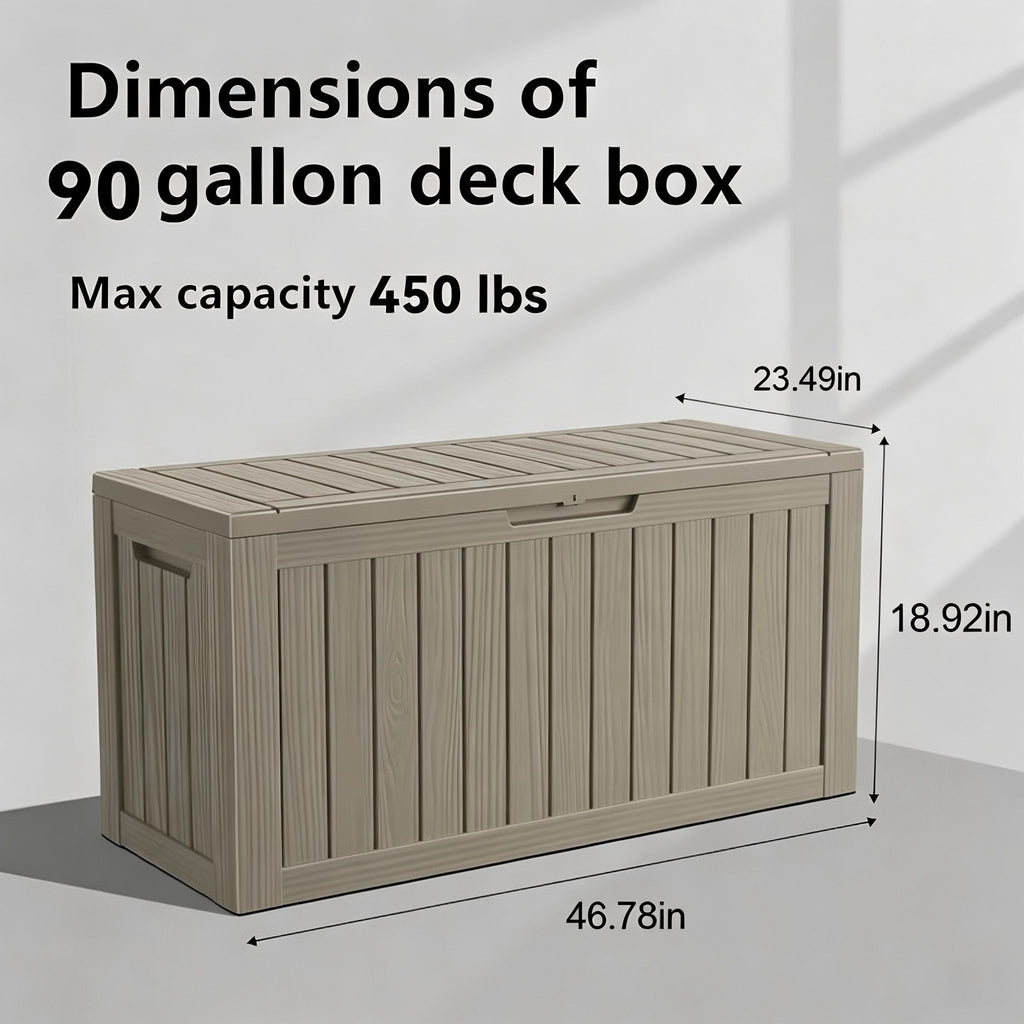 80Gallon Deck Box - Light Coffee