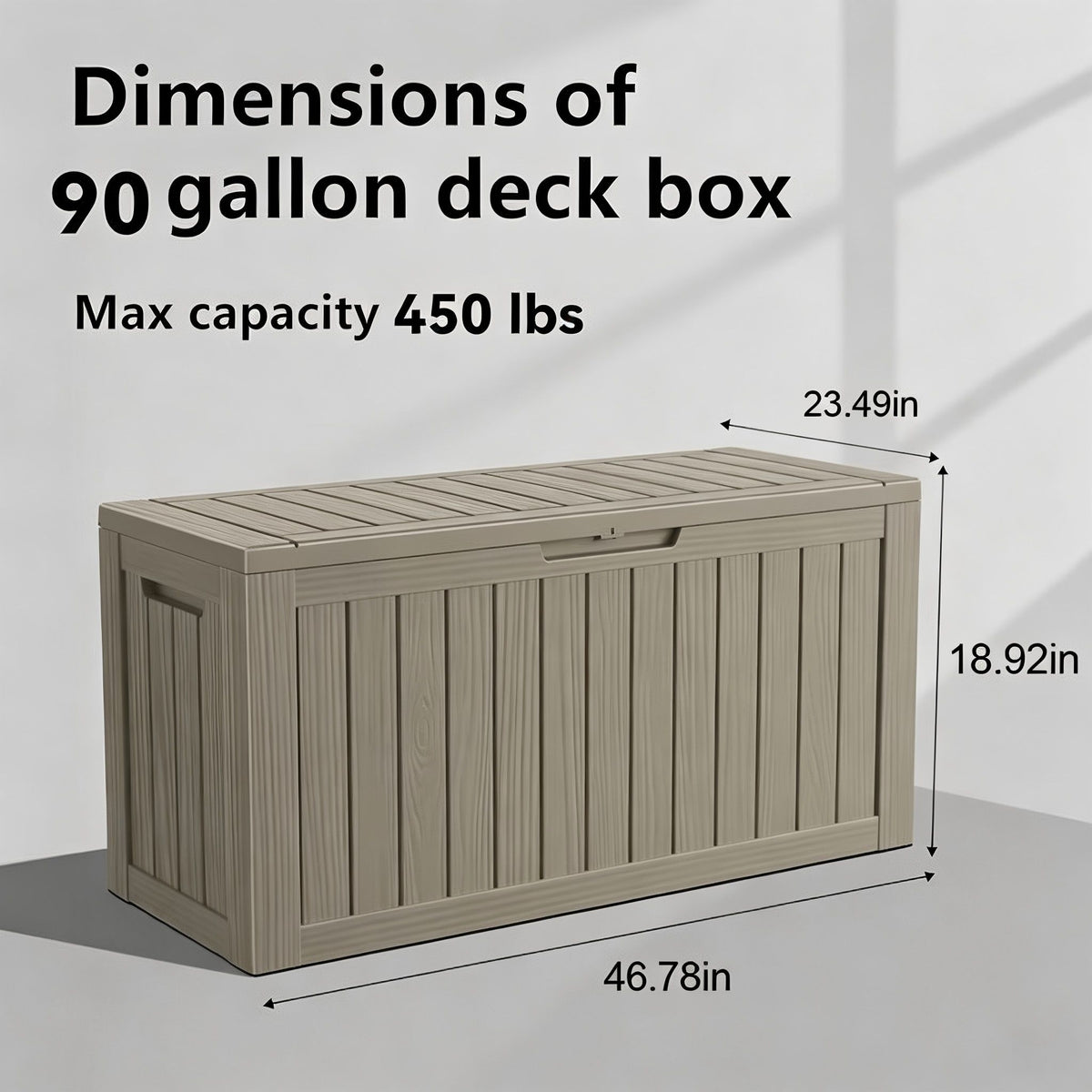 80Gallon Deck Box - Light Coffee