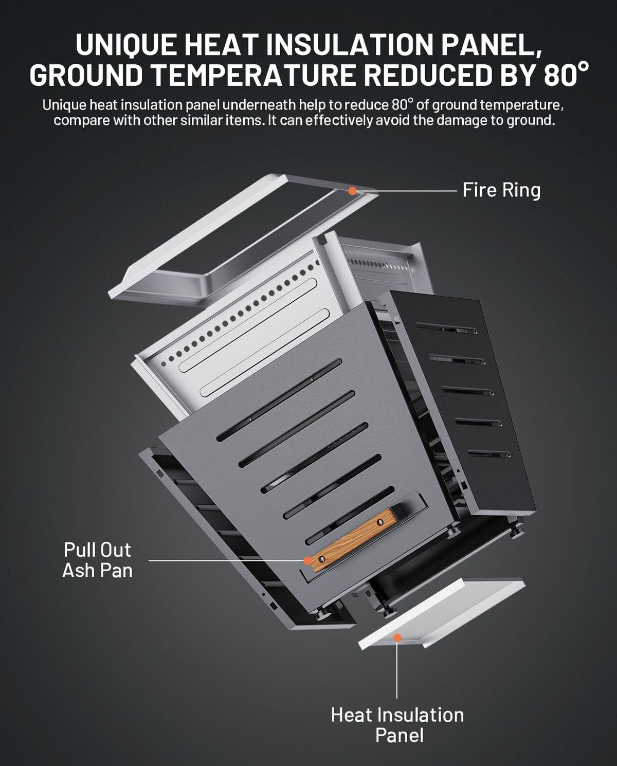 Smokeless Fire Pit - Black