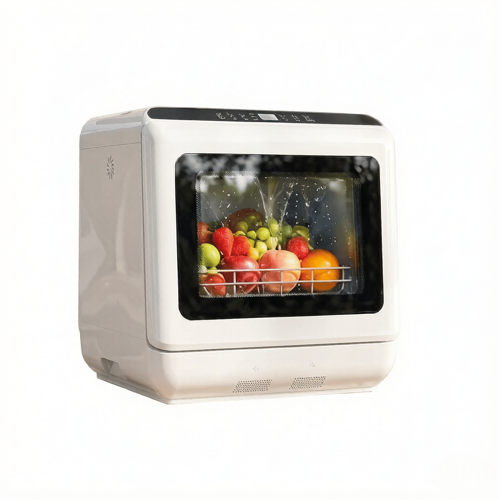 Portable Countertop Mini Dishwasher, 1.6 Gal Water Tank, 5 Wash Programs, Air-Dry Function