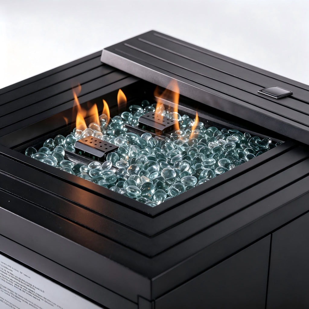 Rectangular Fire Pit Table - Mocha