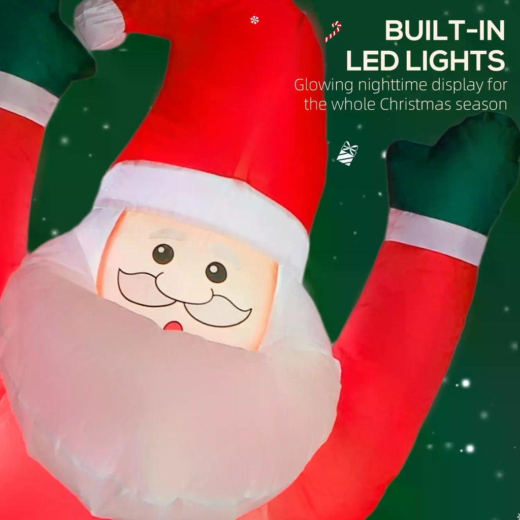 7FT Christmas Blow Up Decoration Hanging Christmas Inflatable Santa with Dog(=SKU:T3971P381207)