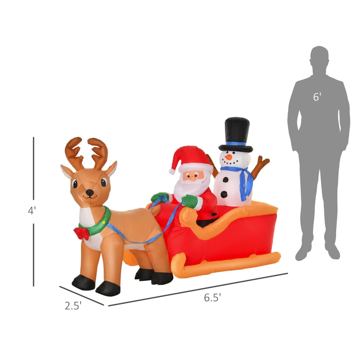 Christmas Decor Outdoor Decorations, Reindeer and Snowman with LED Lights for Holiday Yard Christmas Decor