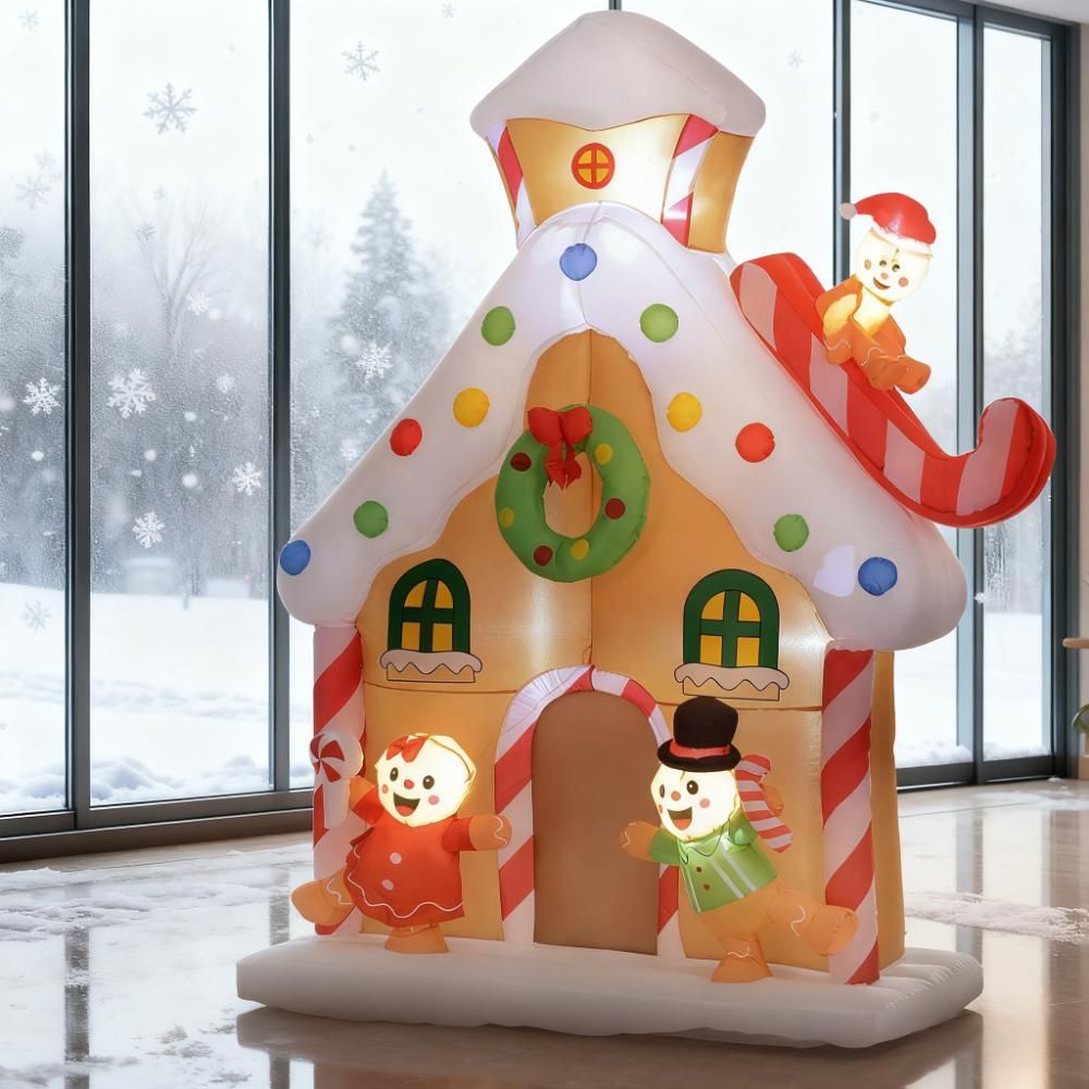 7FT Giant Inflatable Gingerbread House