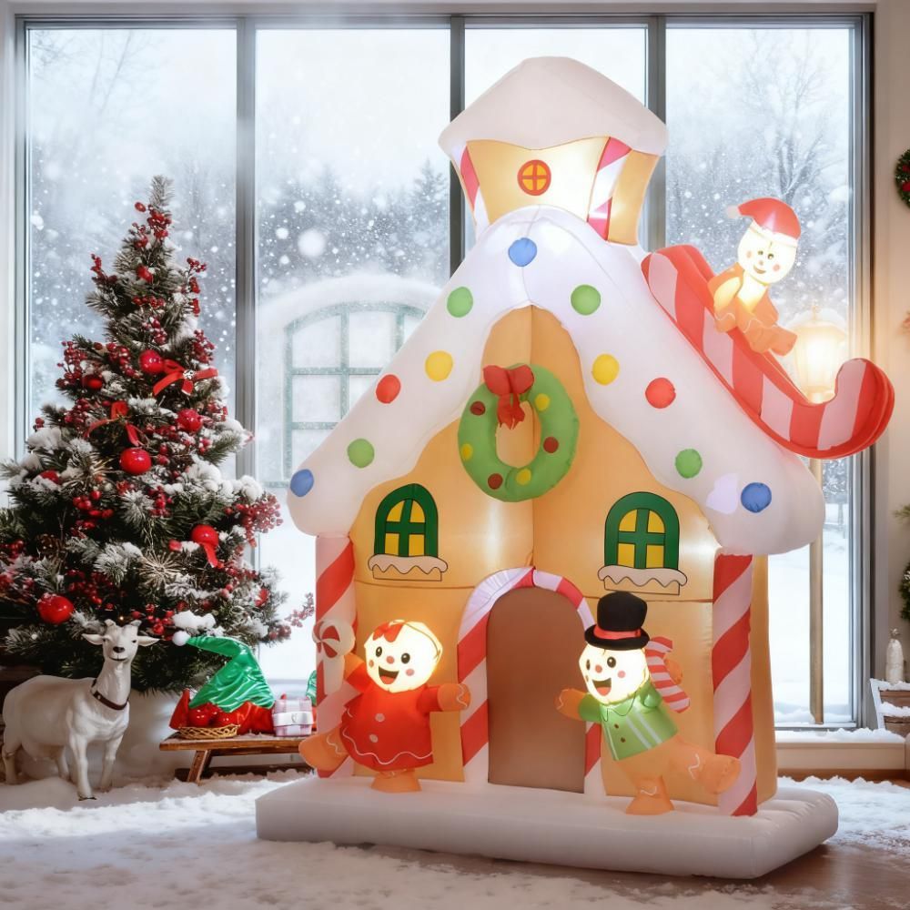 7FT Giant Inflatable Gingerbread House