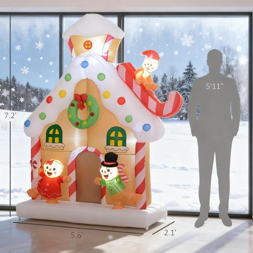 7FT Giant Inflatable Gingerbread House