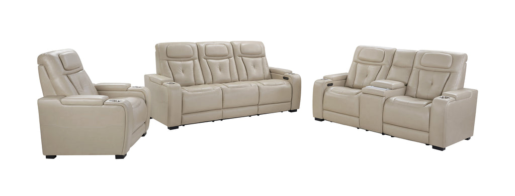 Recliner with Console, Electric Reclining Loveseat with Heat and Vibration, Cup Holder, USB Charge Port