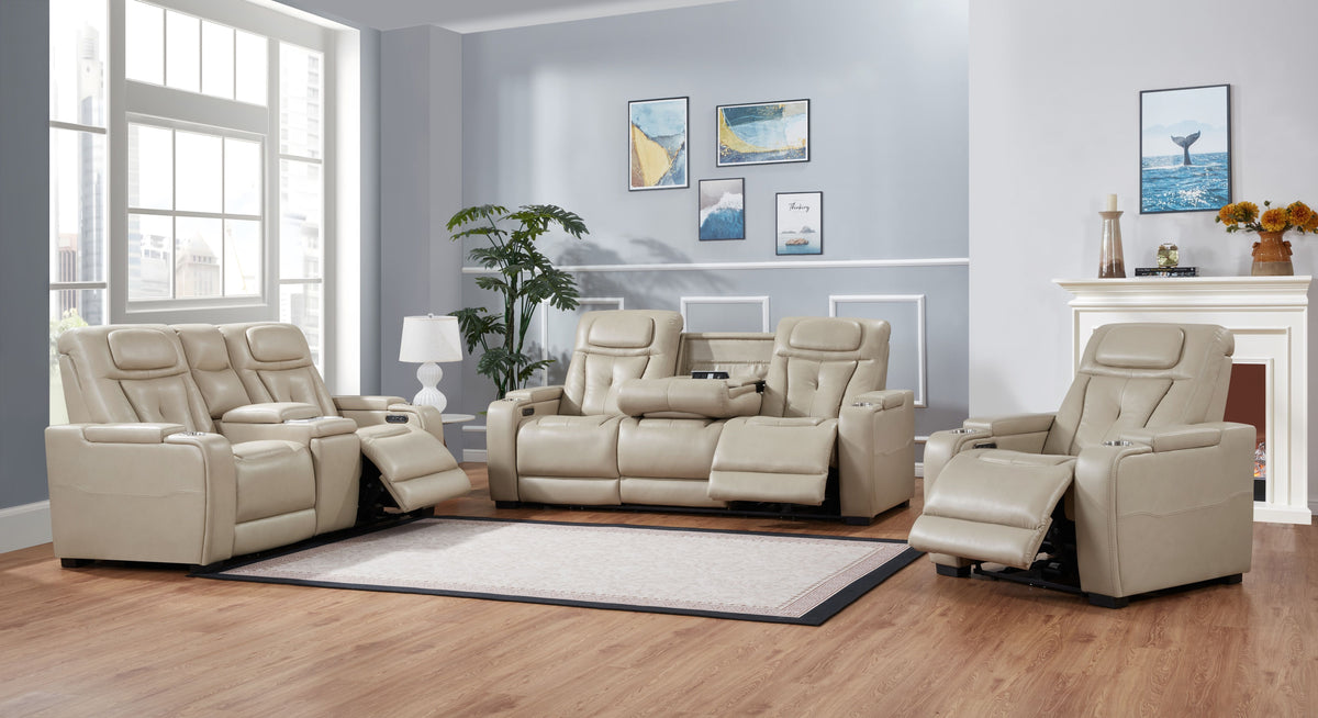 Recliner with Console, Electric Reclining Loveseat with Heat and Vibration, Cup Holder, USB Charge Port