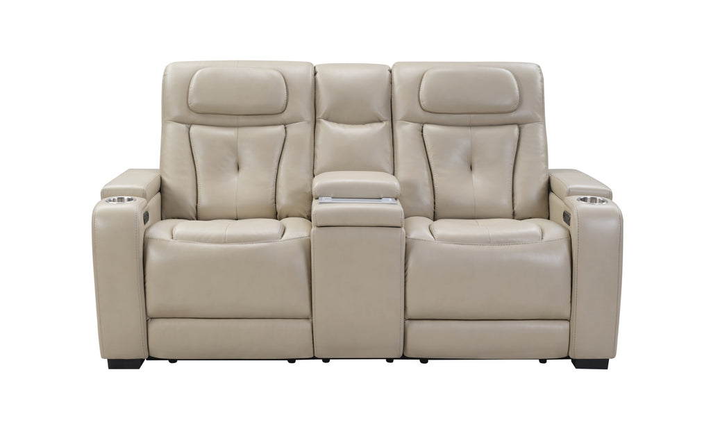 Recliner with Console, Electric Reclining Loveseat with Heat and Vibration, Cup Holder, USB Charge Port