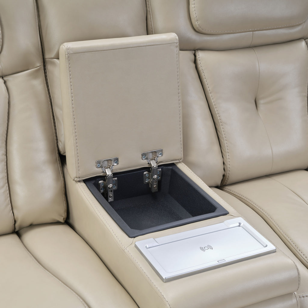 Recliner with Console, Electric Reclining Loveseat with Heat and Vibration, Cup Holder, USB Charge Port