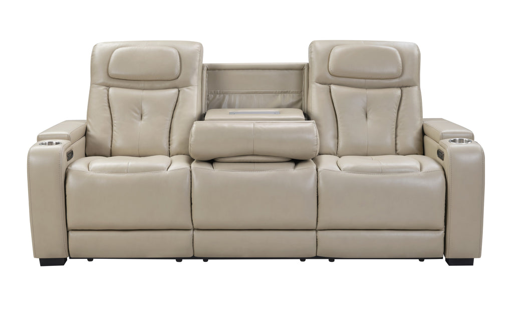 Recliner with Console, Electric Reclining Loveseat with Heat and Vibration, Cup Holder, USB Charge Port
