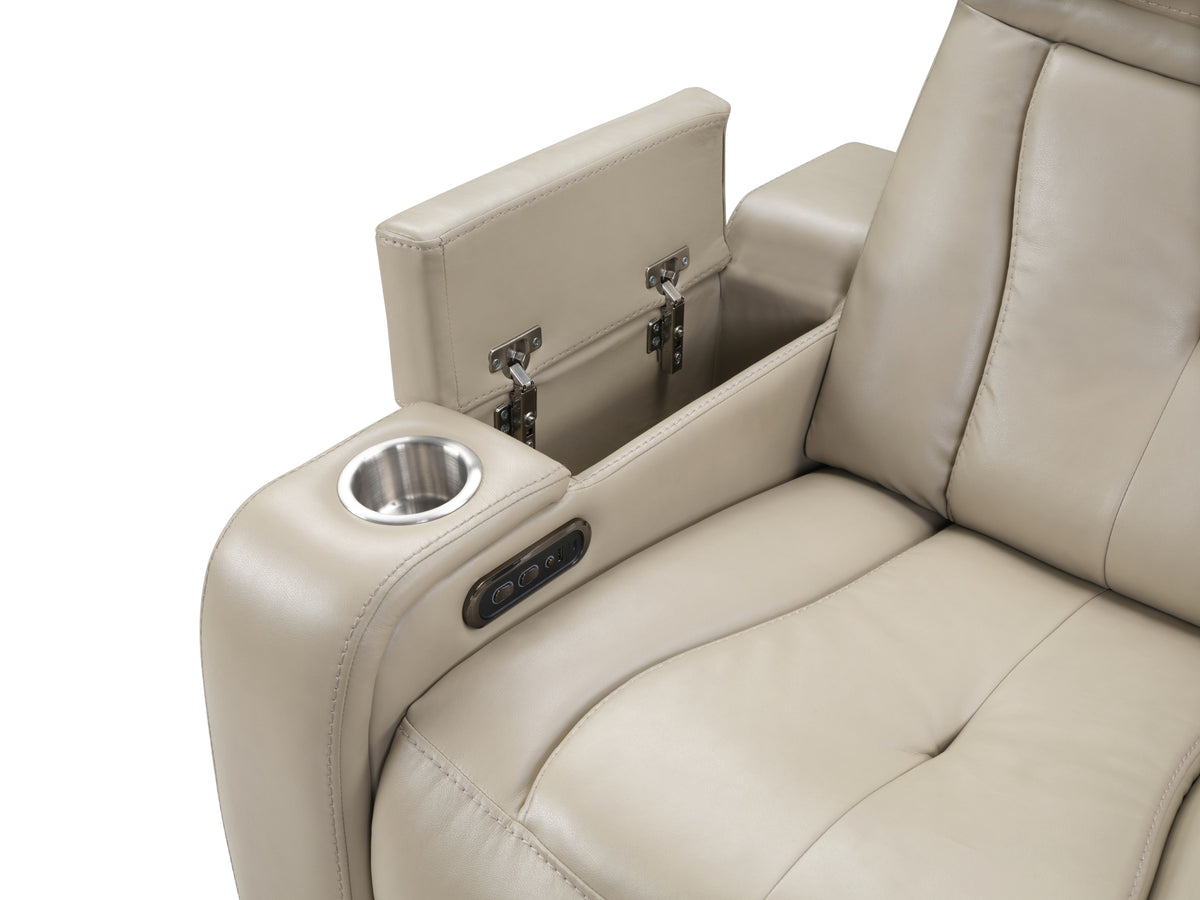Recliner with Console, Electric Reclining Loveseat with Heat and Vibration, Cup Holder, USB Charge Port