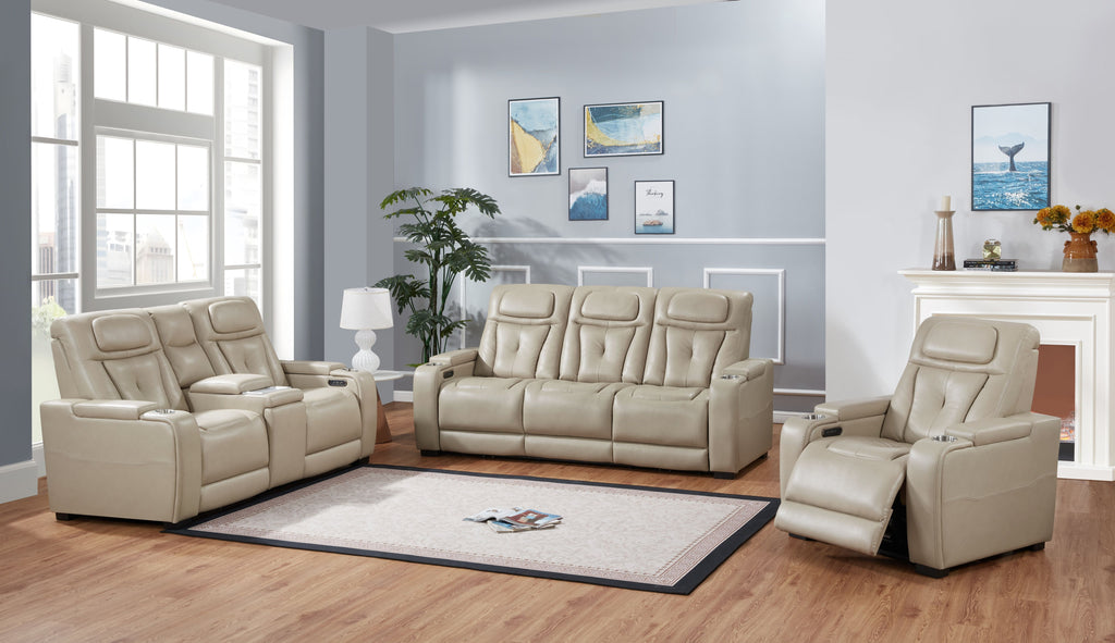 Recliner with Console, Electric Reclining Loveseat with Heat and Vibration, Cup Holder, USB Charge Port