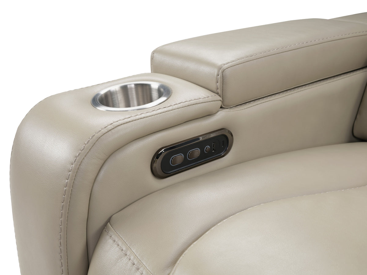 Recliner with Console, Electric Reclining Loveseat with Heat and Vibration, Cup Holder, USB Charge Port