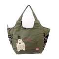 [Pretty Cat] 100% Cotton Canvas Shoulder Bag / Swingpack / Travel Bag