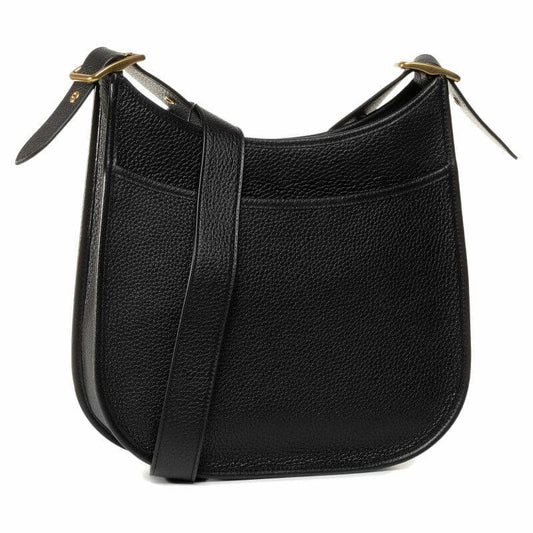 Coach Pebbled Leather Emery Black Leather Crossbody Handbag