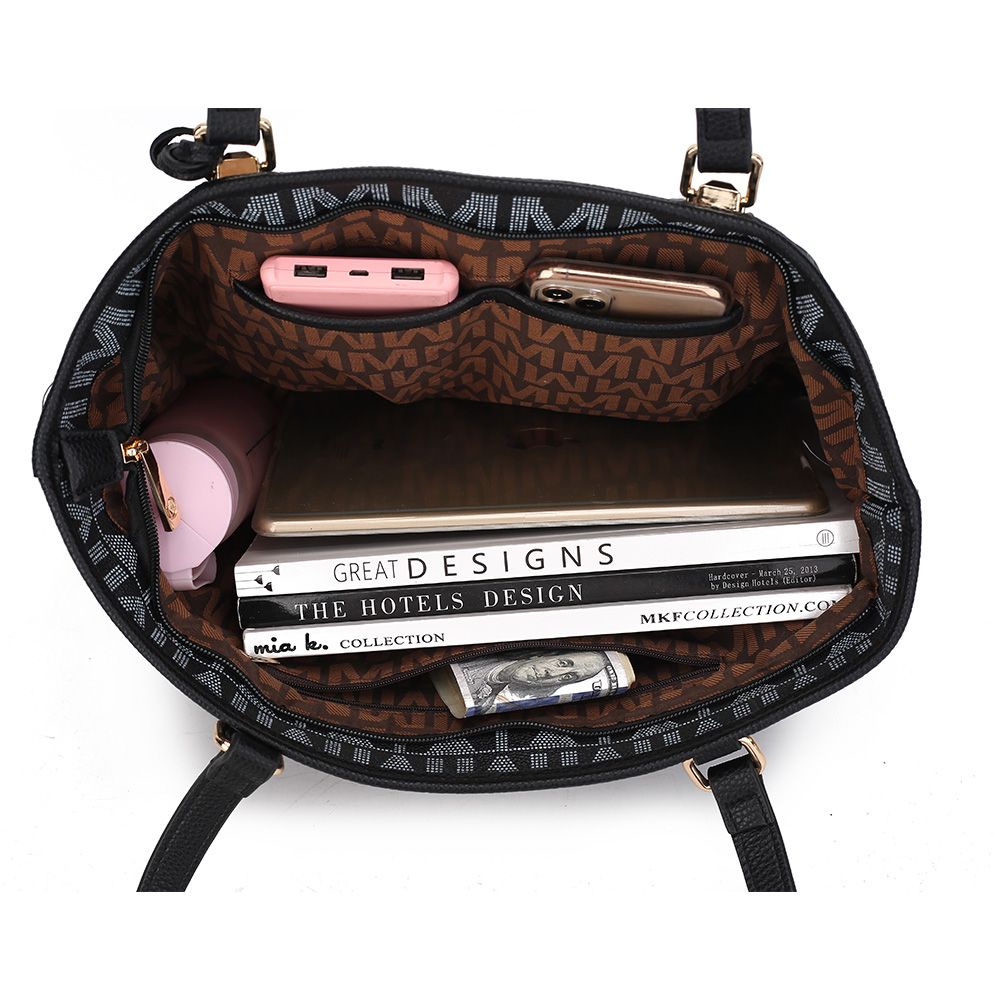 MKF Collection Marimar M Signature Women's Tote Bag – 4 Pcs set by Mia K