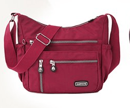 Waterproof Nylon Crossbody Bag for Women Mulit-Pockets Shoulder Bag Outdoor Travel Purses and Handbag