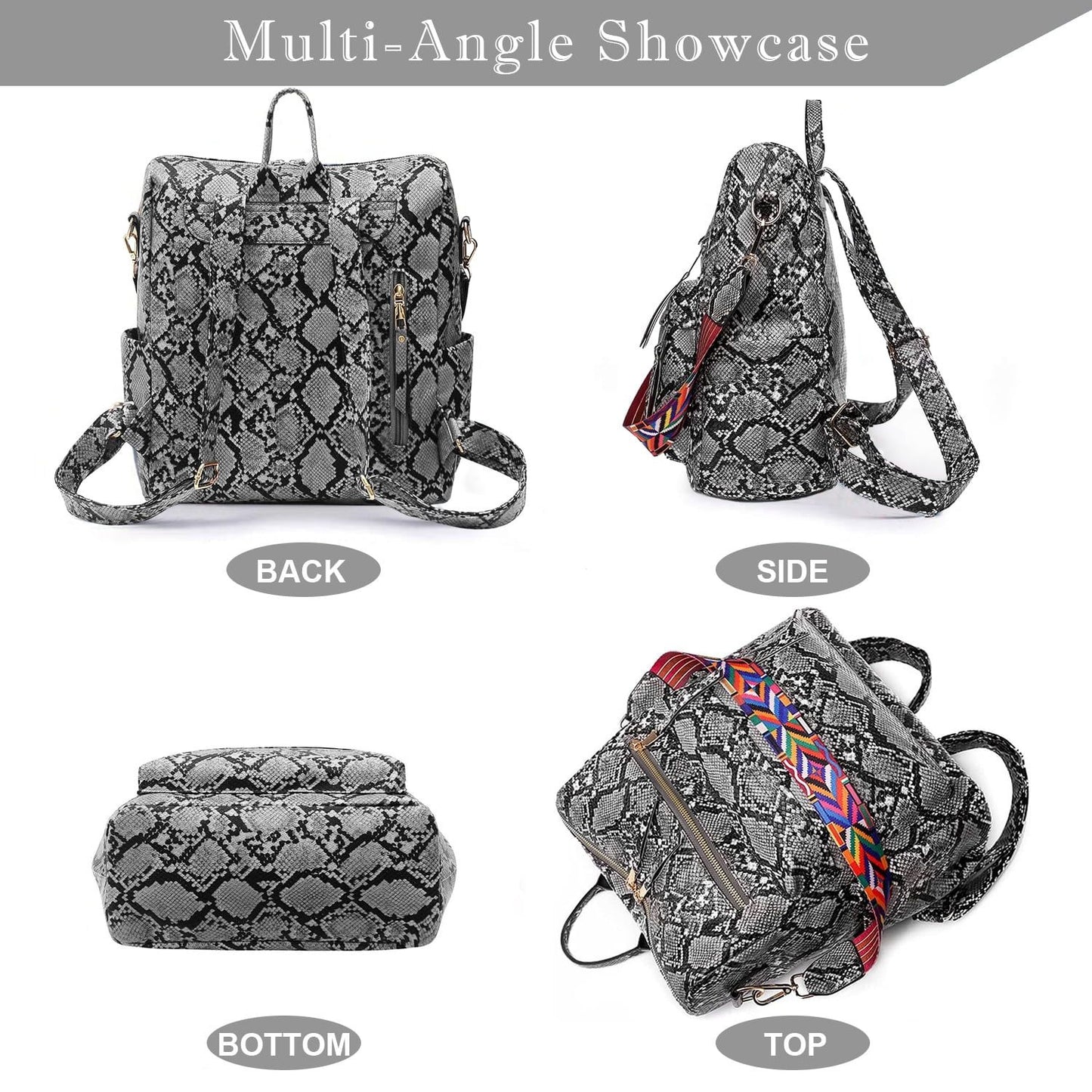 Backpack Purse for Women Fashion Designer Travel Backpack Leather Convertible Shoulder Bags Casual Daypack