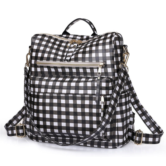 Women's Leather Fashion Design Backpack Purse Casual Convertible Daypacks Satchel Handbags Multipurpose Travel Bag