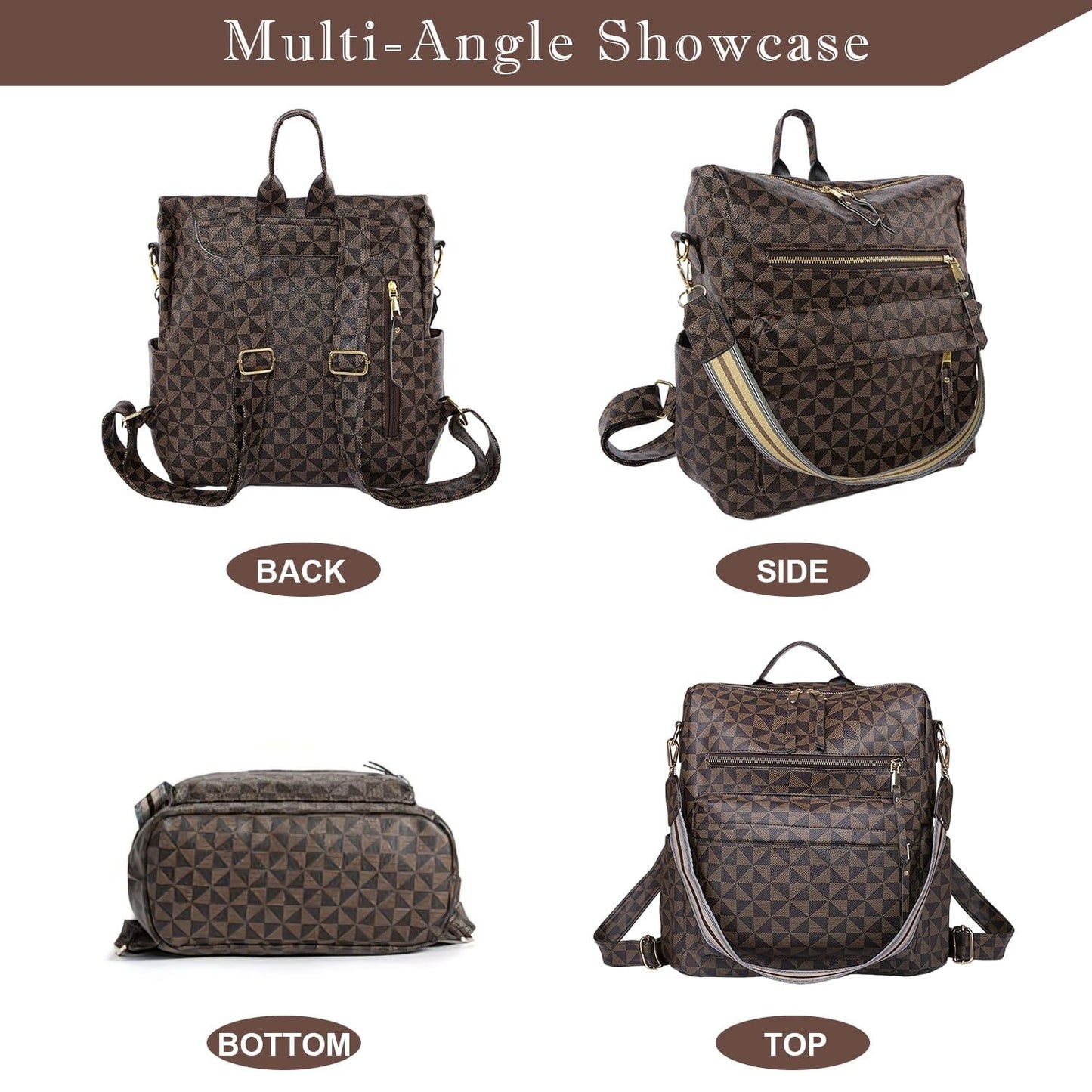 Backpack Purse for Women Fashion Designer Travel Large Ladies handbags