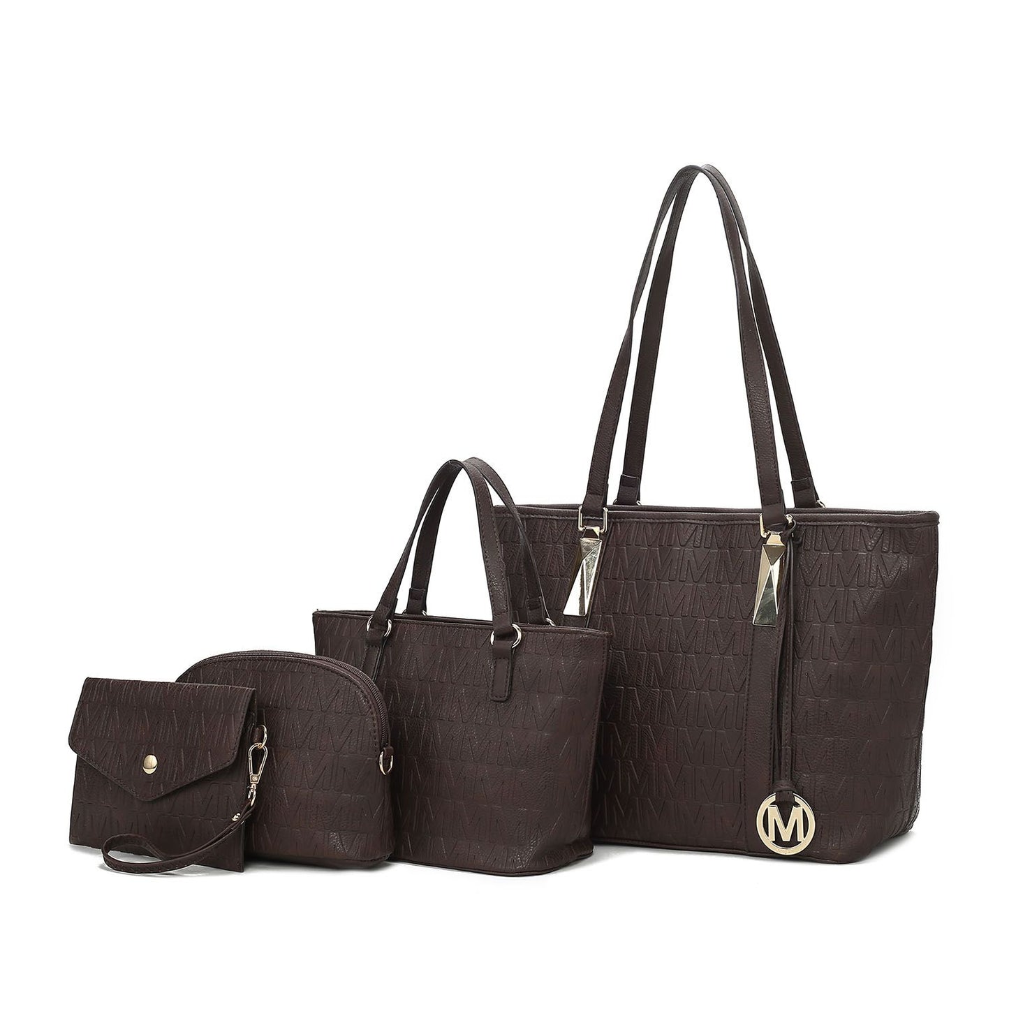 MKF Collection Arya Signature Women Tote Bag, Mini Tote Bag, Pouch and Wristlet Wallet by Mia K