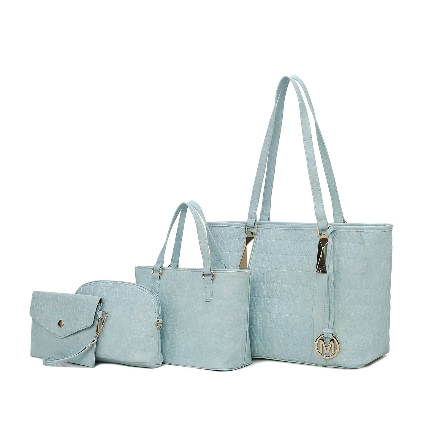 MKF Collection Arya Signature Women Tote Bag, Mini Tote Bag, Pouch and Wristlet Wallet by Mia K