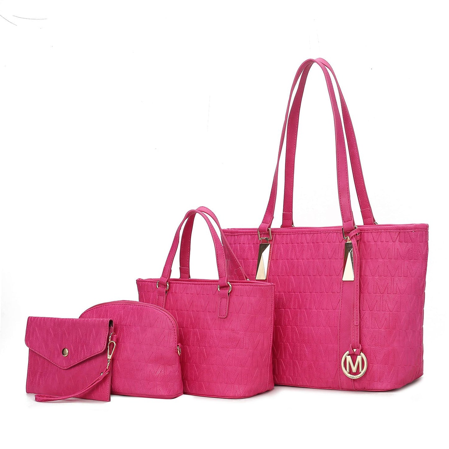 MKF Collection Arya Signature Women Tote Bag, Mini Tote Bag, Pouch and Wristlet Wallet by Mia K