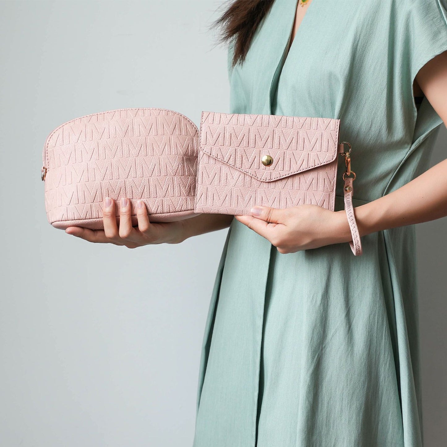 MKF Collection Arya Signature Women Tote Bag, Mini Tote Bag, Pouch and Wristlet Wallet by Mia K