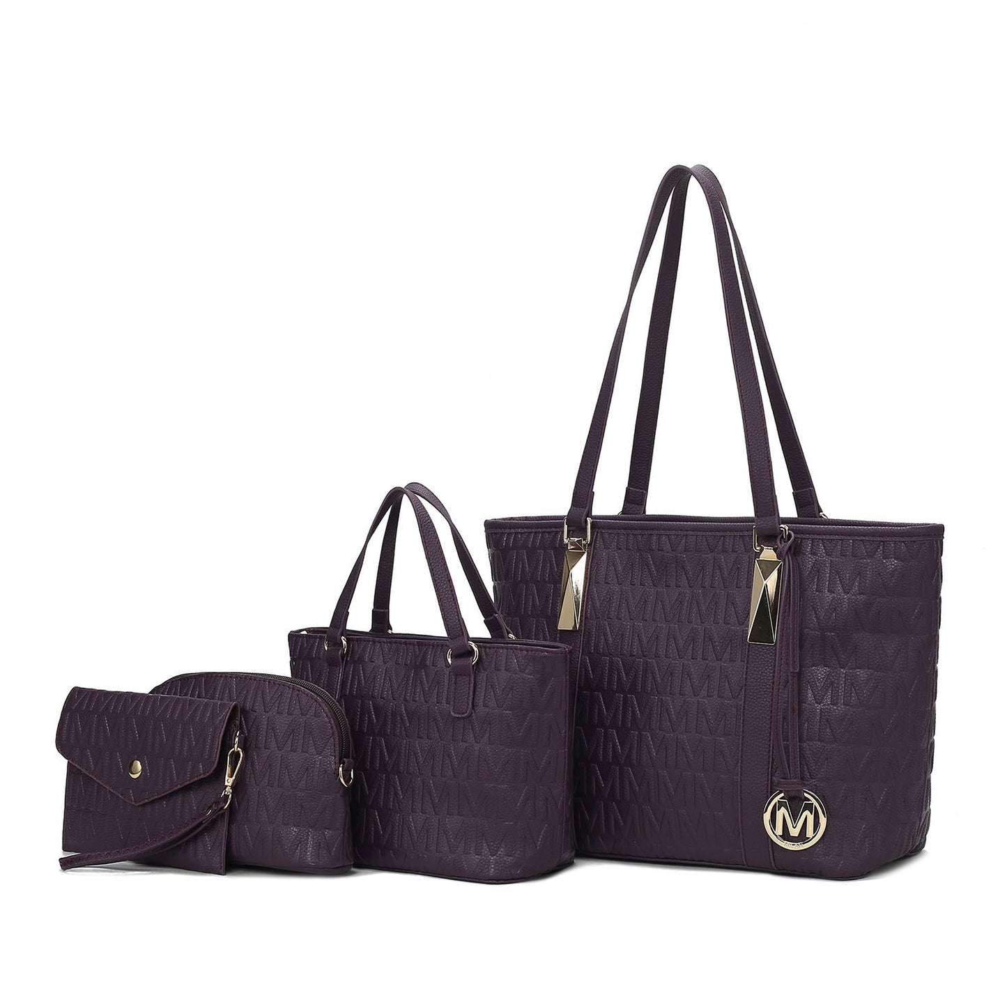 MKF Collection Arya Signature Women Tote Bag, Mini Tote Bag, Pouch and Wristlet Wallet by Mia K
