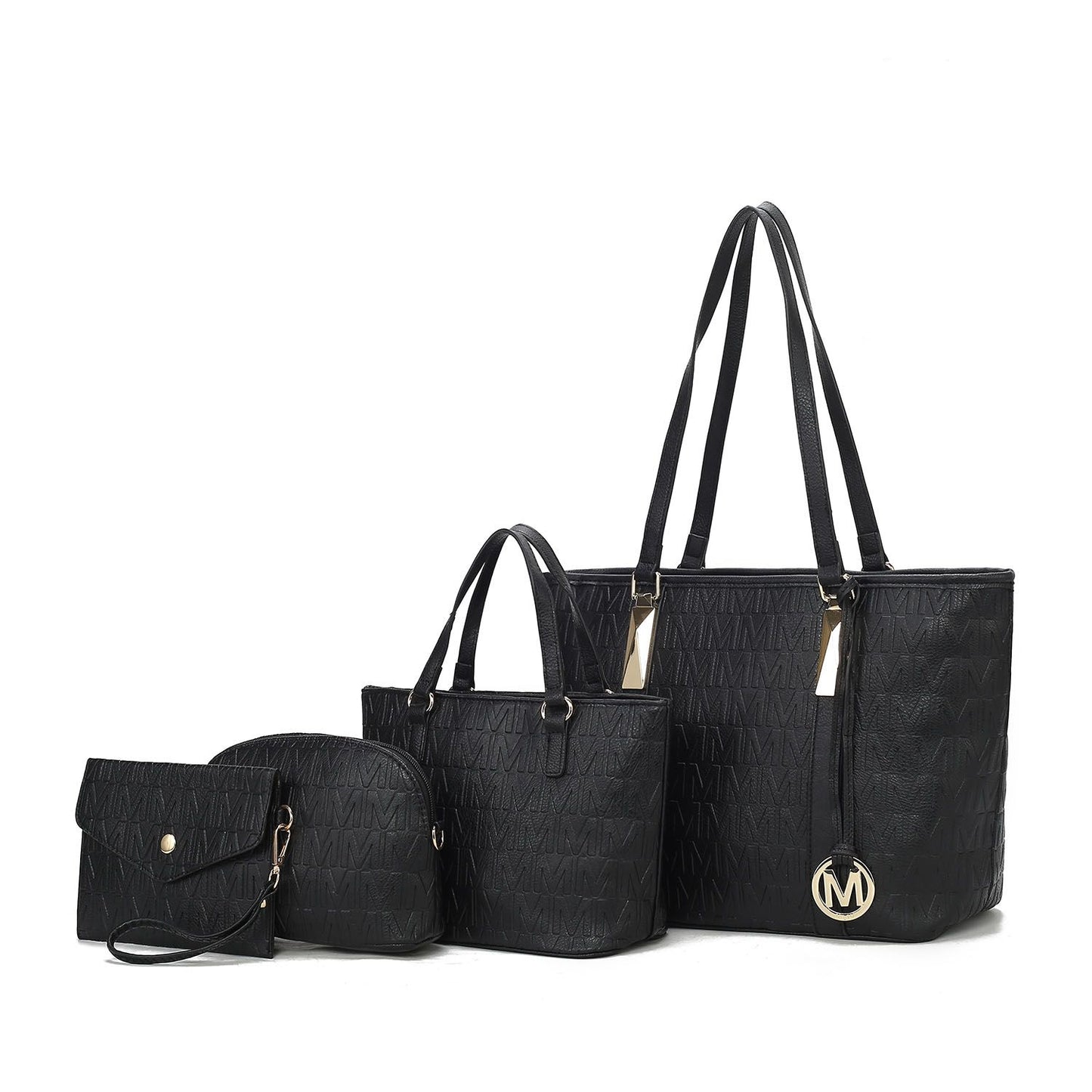 MKF Collection Arya Signature Women Tote Bag, Mini Tote Bag, Pouch and Wristlet Wallet by Mia K