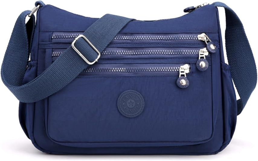 Crossbody Bag for Women, Nylon Waterproof Shoulder Bag with Pockets Adjustable Strap, Purse Handbag for Women