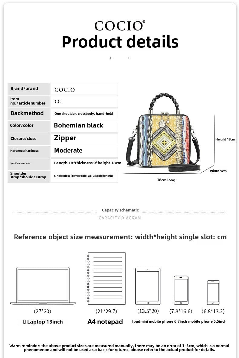 New bohemian style perfume bag niche design models handheld shoulder bag cross-border hot women's bags