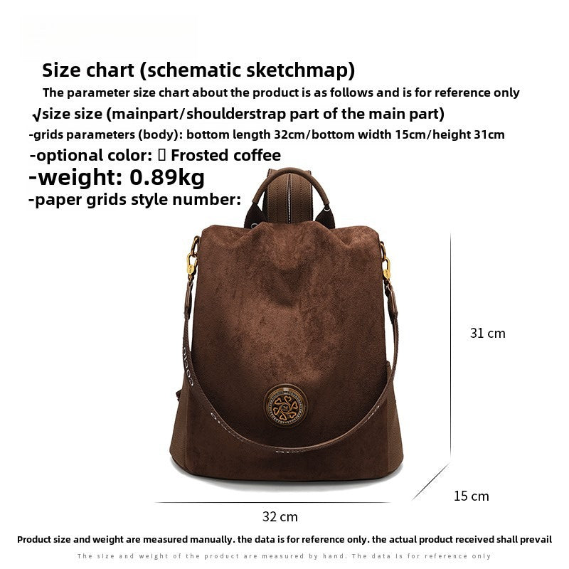 New brown shoulder bag simple hundred models women's travel backpack cross-border hot models women's bags