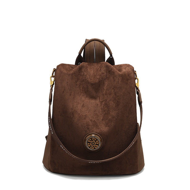 New brown shoulder bag simple hundred models women's travel backpack cross-border hot models women's bags