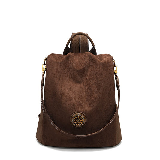 New brown shoulder bag simple hundred models women's travel backpack cross-border hot models women's bags