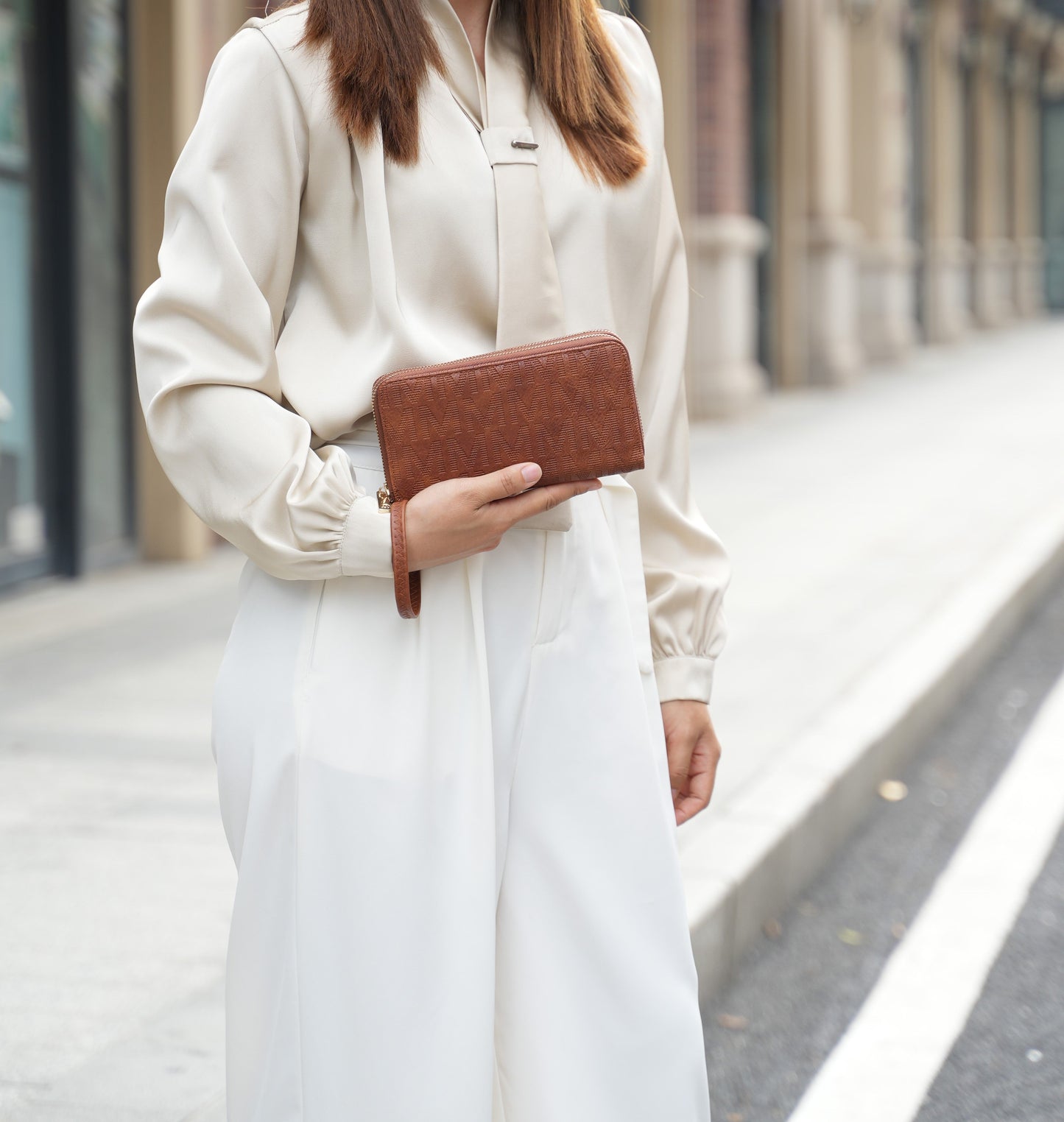 MKF Collection Lisbette Embossed M Signature Wallet by Mia k