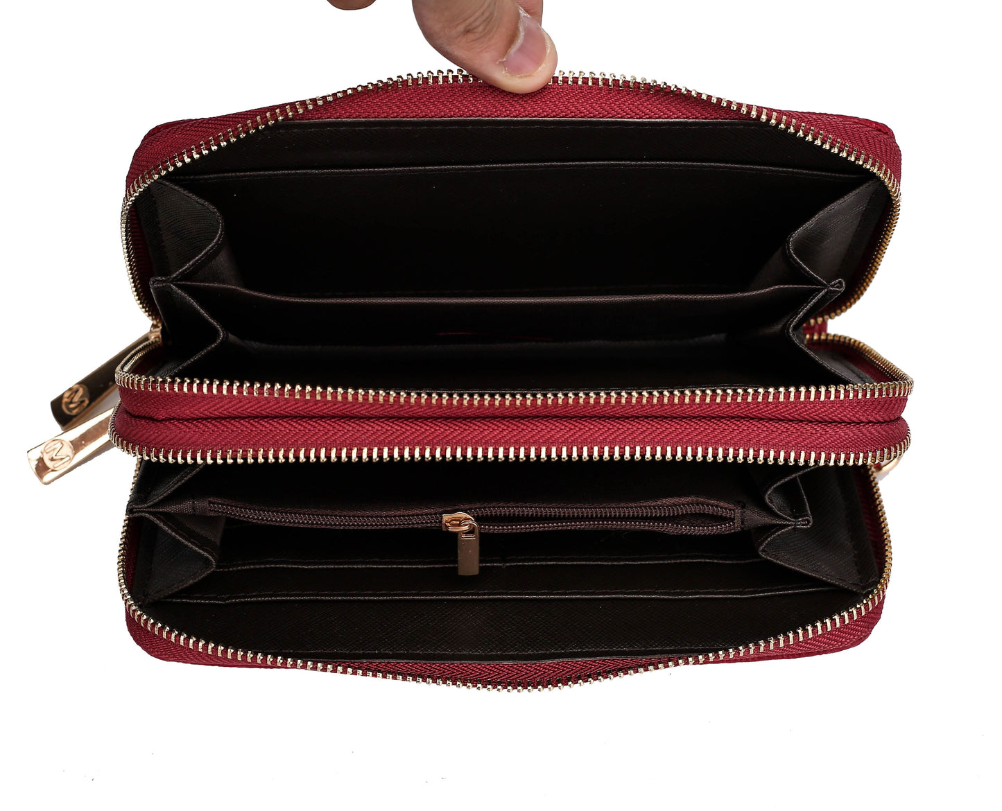 MKF Collection Lisbette Embossed M Signature Wallet by Mia k