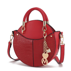 MKF Collection Nobella Croco Crossbody Handbag Vegan Leather Women by Mia K