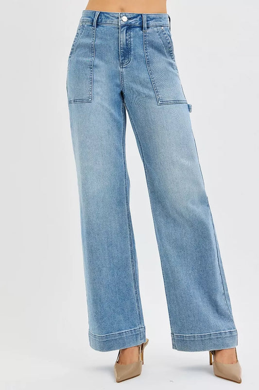 RISEN high rise straight leg jeans, photo 1 of 6