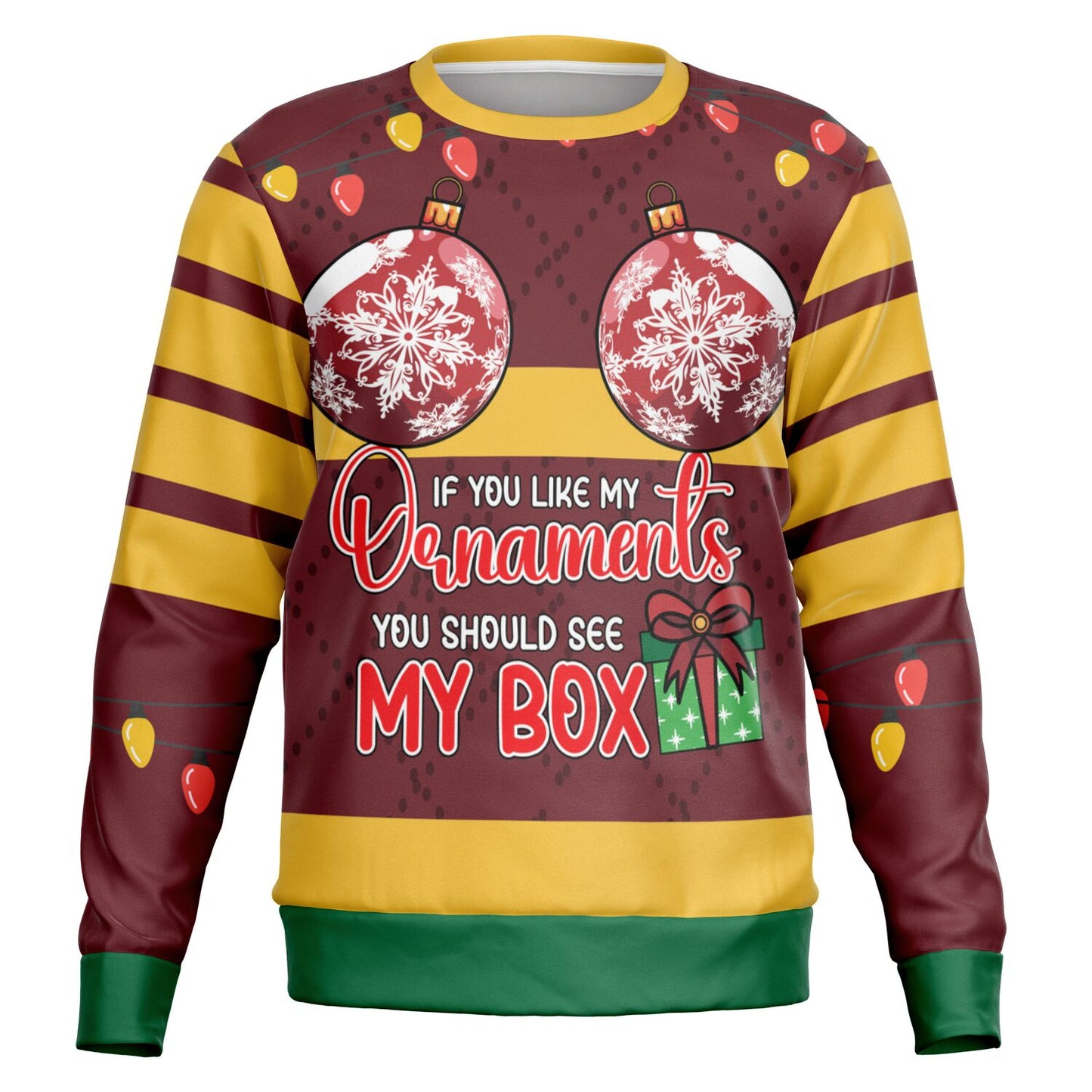 If You Like My Ornaments, You Should See My Box Christmas Sweatshirt - Bold & Cheeky Holiday Humor