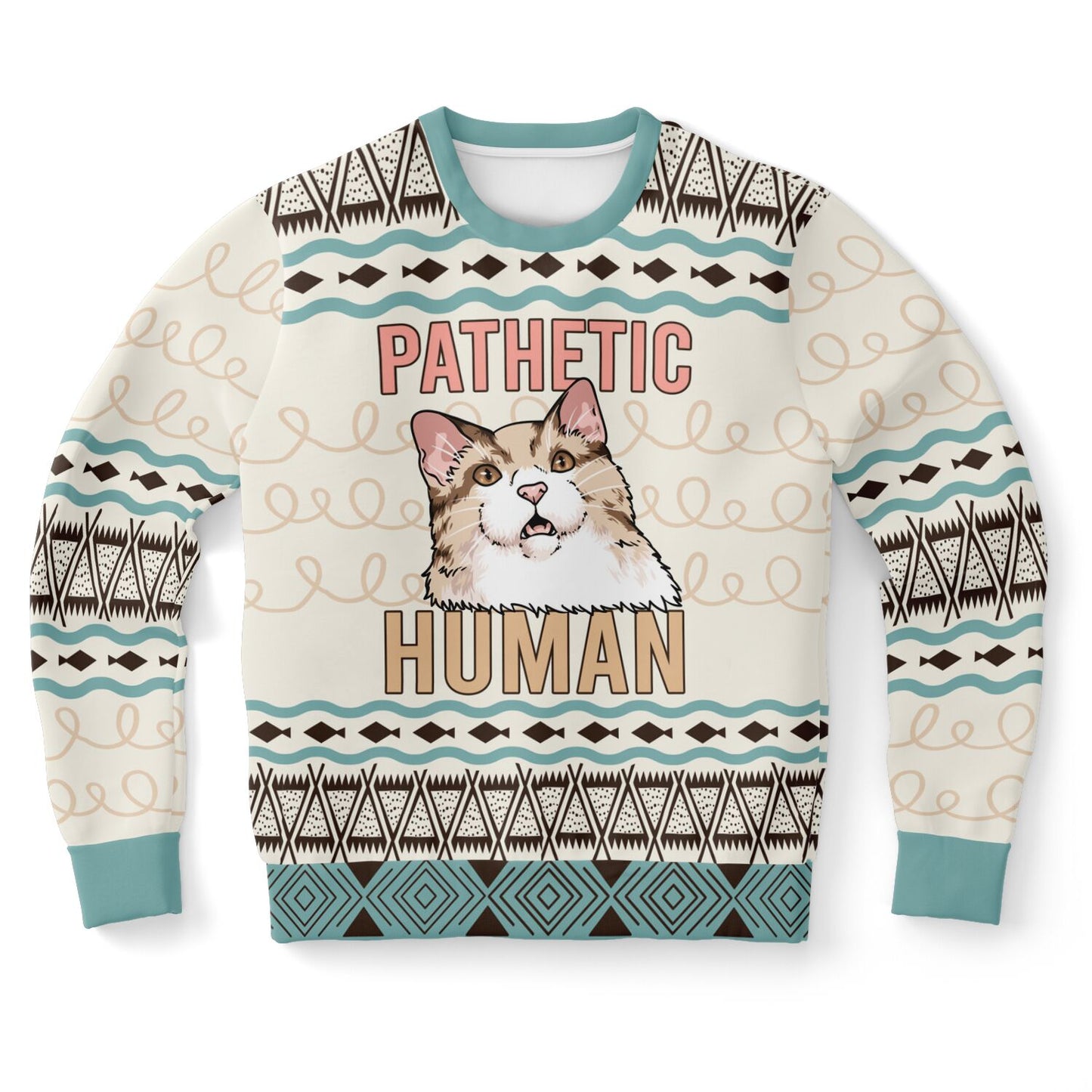 Pathetic Human - Sassy Cat Sweatshirt" – Playful & Sarcastic Cat Lover Apparel 🐱😼